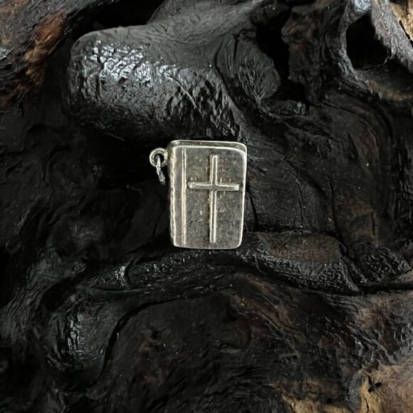 Vintage Danecraft Sterling Silver Charm Bible Book Religion Faith Christian